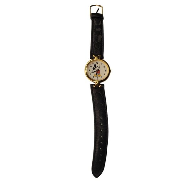 Lorus Quartz Walt Disney Mickey Mouse Moving Arms Gold Tone Watch V811-1340 main image 6